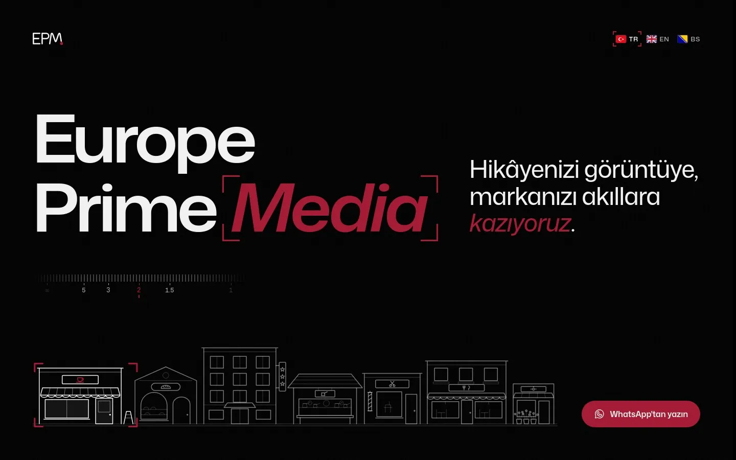Europe Prime Media sitesi, masaüstünde açılış