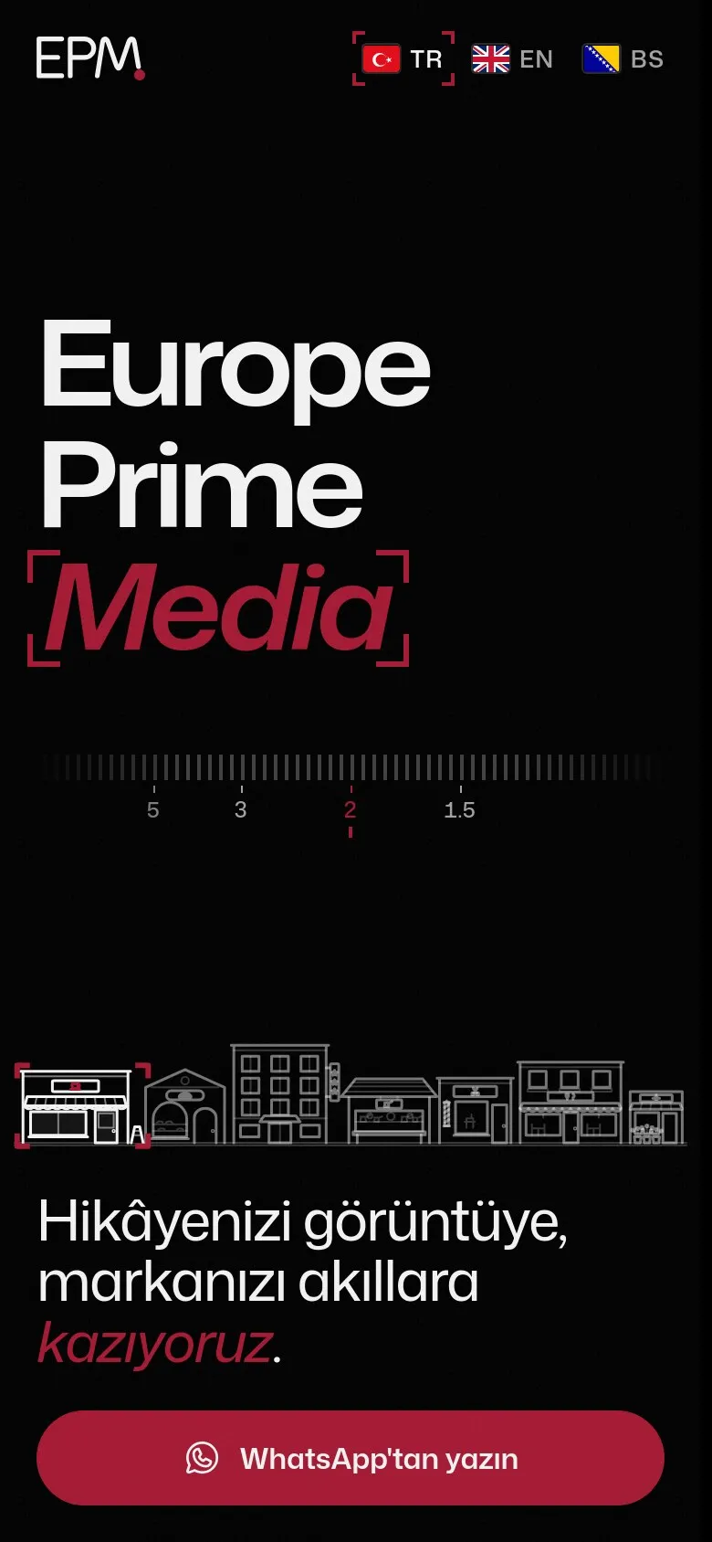 Europe Prime Media sitesi, telefonda açılış